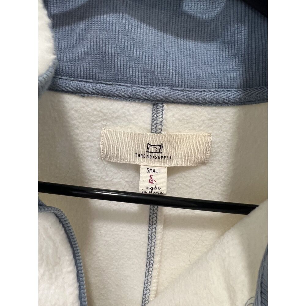 Thread & Supply Cropped Half Zip Fleece Pullover Women's Size S - Picture 3 of 7
